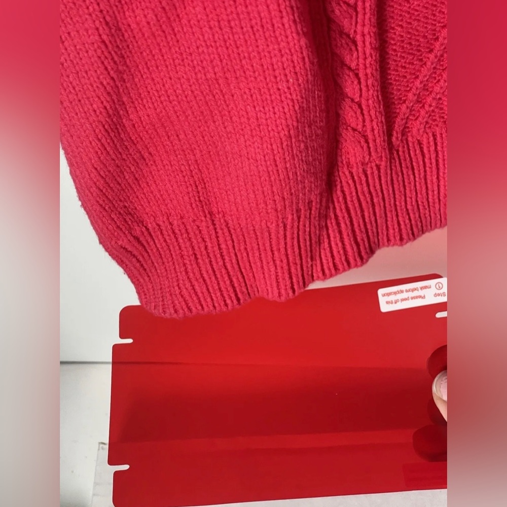 Vintage Womens Cardigan Knit Sweater Red/pink Liz Claiborne New York Sz XXS - Picture 7 of 8